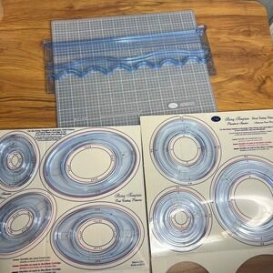 Creative Memories Cutting Mat Stencils Templates Set Oval Circle Lines